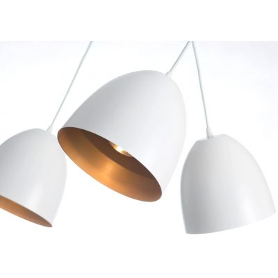 Emibig lampa wisząca LENOX 1 WHITE / GOLD E27 60W MAX 411/1 (411/1)