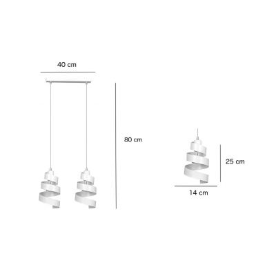 Emibig lampa wisząca SAGA 2 WHITE E27 60W MAX 351/2 (351/2)