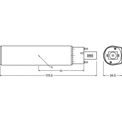 DULUX D LED 10W 830 230V EM G24D LEDVANCE (4058075024977)