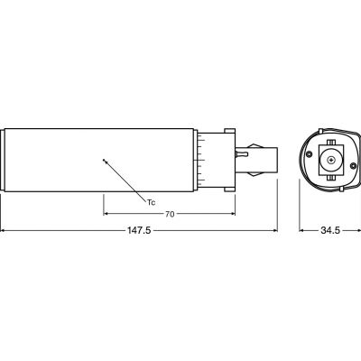DULUX D LED 7W 830 230V EM G24D LEDVANCE (4058075024915)