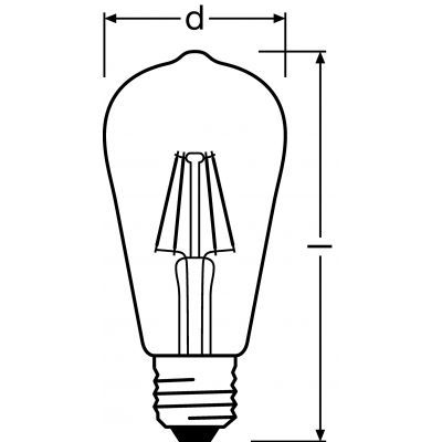 PARATHOM CL Edison FIL 40 4W 827 E27 LEDVANCE (4058075438750)