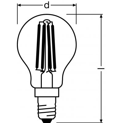 PARATHOM CL P FIL 40 4W 827 E14 LEDVANCE (4058075438613)