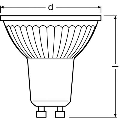 PARATHOM PAR16 50 36° 4,3W 827 GU10 LEDVANCE (4052899958104)