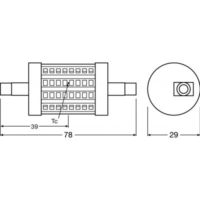 PARATHOM LINE 78 CL 60 7W 827 R7S LEDVANCE (4058075812192)