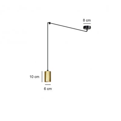 Emibig lampa wisząca Traker 1 GU10 czarno/złota 526/1 (526/1)