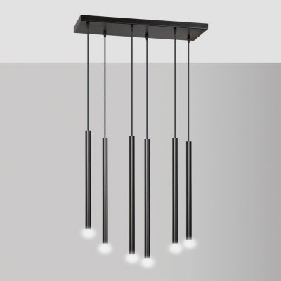 Emibig lampa wisząca Selter 6 6xG9 czarna 552/6 (552/6)