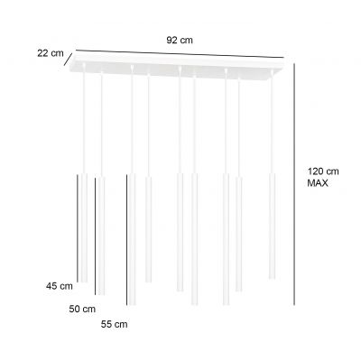 Emibig lampa wisząca Selter 9 9xG9 biała 553/9 (553/9)