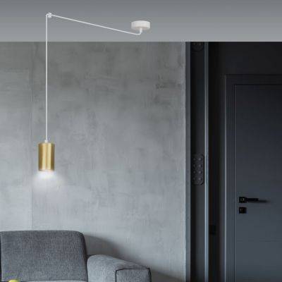 Emibig lampa wisząca Traker 1 GU10 biało/złota 527/1 (527/1)