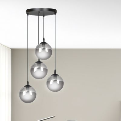 Emibig lampa wisząca Cosmo 4 4xE14 czarna 712/4PREM (712/4PREM)