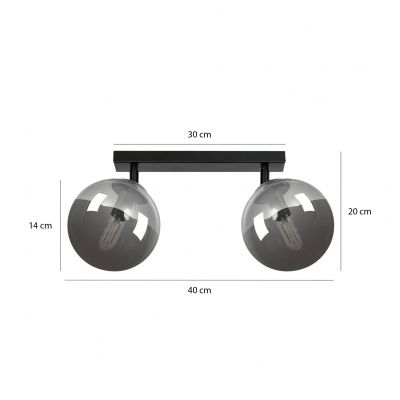 Emibig plafon Tofi 2 2xE14 czarny 777/2 (777/2)