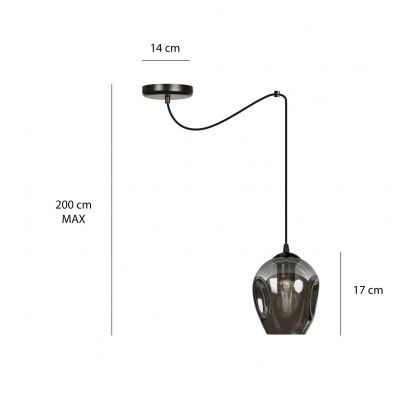 Emibig lampa wisząca Level 1 E27 czarna 757/1 (757/1)