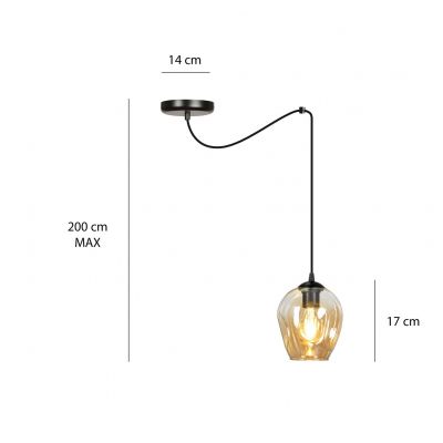 Emibig lampa wisząca Level 1 E27 czarna 758/1 (758/1)