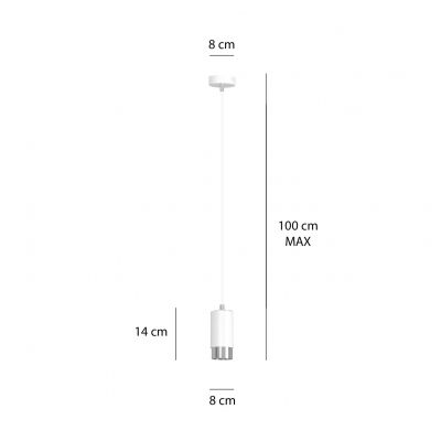 Emibig lampa wisząca Fumiko 1 GU10 biały/chrom 814/1 (814/1)