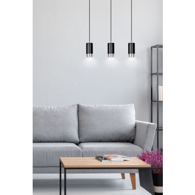 Emibig lampa wisząca Fumiko 3 3xGU10 czarny/chrom 816/3 (816/3)