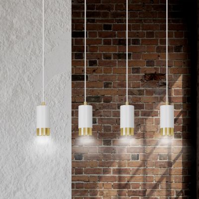 Emibig lampa wisząca Fumiko 4 4xGU10 biało/złota 815/4 (815/4)