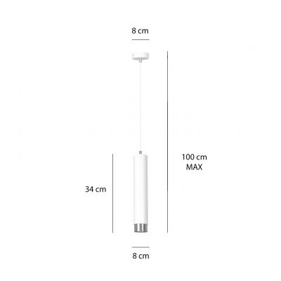 Emibig lampa wisząca Kibo 1 GU10 biały/chrom 641/1 (641/1)