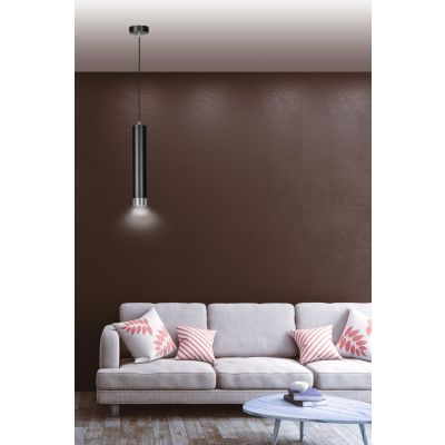 Emibig lampa wisząca Kibo 1 GU10 czarny/chrom 643/1 (643/1)