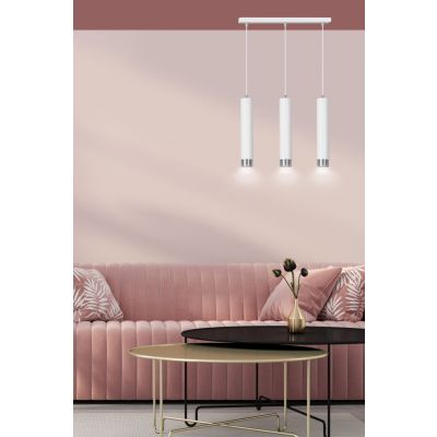 Emibig lampa wisząca Kibo 3 3xGU10 biały/chrom 641/3 (641/3)