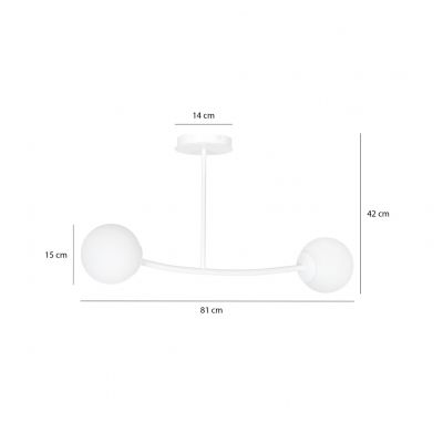 Emibig plafon Halldor 2 2xE14 biały 1025/2 (1025/2)