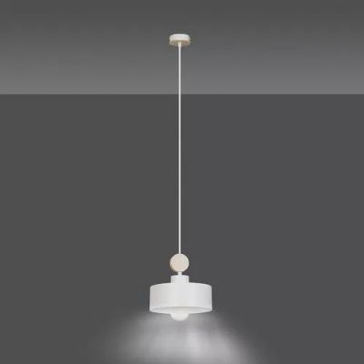 Emibig lampa wisząca Tuniso 1 E27 biała 583/1 (583/1)