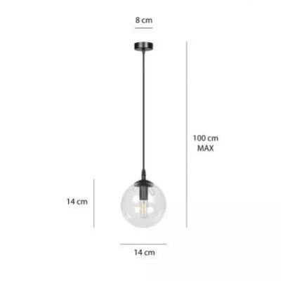 Emibig lampa wisząca Cosmo 1 E14 czarna 711/1 (711/1)