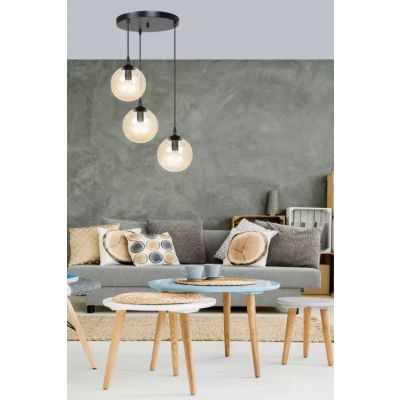 Emibig lampa wisząca Cosmo 3 3xE14 czarna 713/3PREM (713/3PREM)