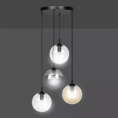 Emibig lampa wisząca Cosmo 4 4xE14 czarna 714/4PREM (714/4PREM)