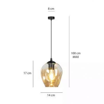 Emibig lampa wisząca Istar 1 E27 czarna 677/1 (677/1)