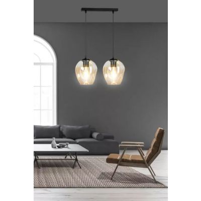 Emibig lampa wisząca Istar 2 2xE27 czarna 677/2 (677/2)