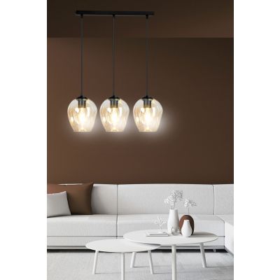 Emibig lampa wisząca Istar 3 3xE27 czarna 677/3 (677/3)