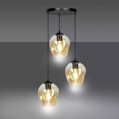 Emibig lampa wisząca Istar 3 3xE27 czarna 681/3PREM (681/3PREM)