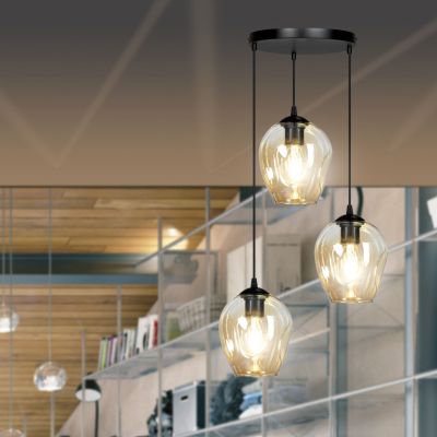 Emibig lampa wisząca Istar 3 3xE27 czarna 681/3PREM (681/3PREM)