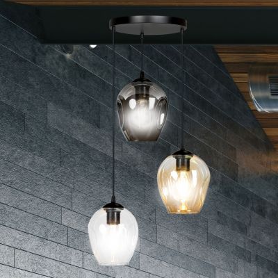 Emibig lampa wisząca Istar 3 3xE27 czarna 682/3PREM (682/3PREM)