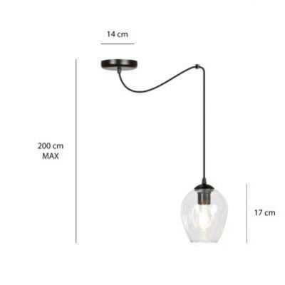 Emibig lampa wisząca Level 1 E27 czarna 756/1 (756/1)