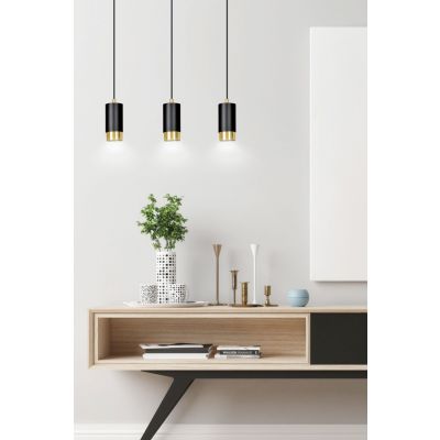 Emibig lampa wisząca Fumiko 3 3xGU10 czarno/złota 817/3 (817/3)