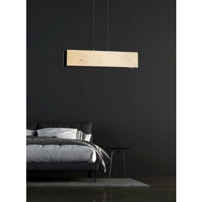 Emibig lampa wisząca Carlo 2 2xE27 drewniano/czarna 610/2 (610/2)