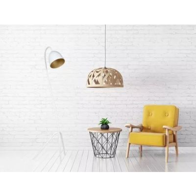 Emibig lampa podłogowa Haris E27 biało/złota 140cm 864/3 (864/3)