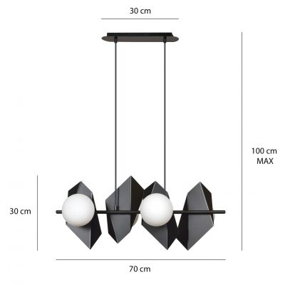 Emibig lampa wisząca Drifton 4 4xE14 czarna 636/4 (636/4)