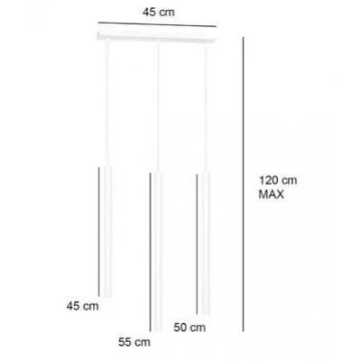 Emibig lampa wisząca Selter 3 3xG9 biała 553/3 (553/3)