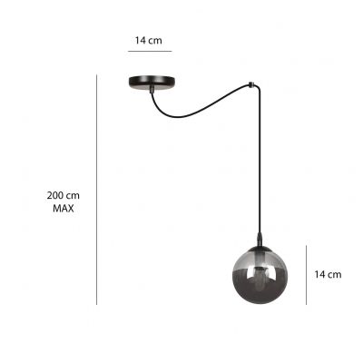 Emibig lampa wisząca Gigi E14 czarna 937/1 (937/1)