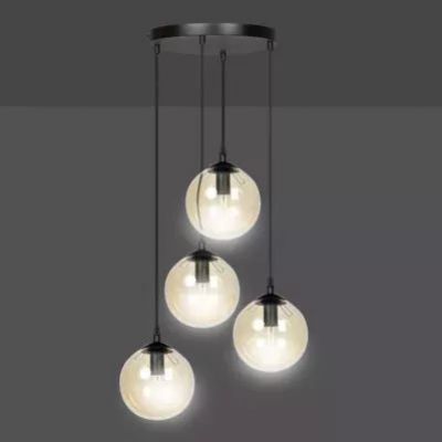 Emibig lampa wisząca Cosmo 4 4xE14 czarna 713/4PREM (713/4PREM)