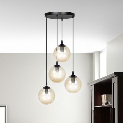 Emibig lampa wisząca Cosmo 4 4xE14 czarna 713/4PREM (713/4PREM)