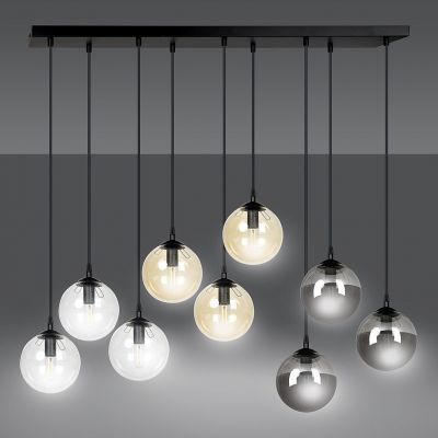 Emibig lampa wisząca Cosmo 9 9xE14 czarna 714/9M1 (714/9M1)