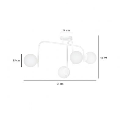 Emibig plafon Kalf 4B 4xE14 biały 1031/4B (1031/4B)