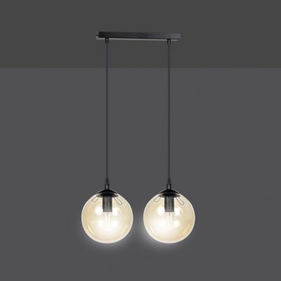 Emibig lampa wisząca Cosmo 2 2xE14 czarna 713/2 (713/2)