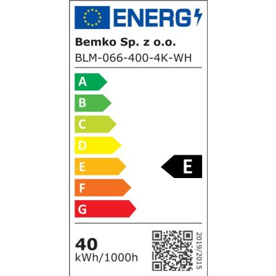 Panel LED 60x60 40W barwa neutralna 4000K 4000LM IP40 60x60 BIAŁY BEMKO (C72-BLM-066-400-4K-WH)