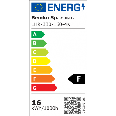 Plafoniera LED 16W 4000K 960 lm okrągła IP40 PMMA+AL. C31-LHR-330-160-4K BEMKO BEMKO (C31-LHR-330-160-4K)