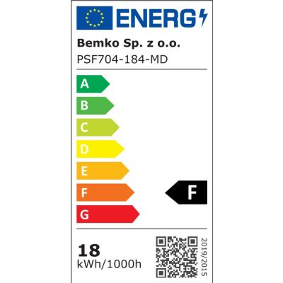 PLAFONIERA LED PAULA 18W 4000K 1350LM IP44 CZ. MIKR. Z FUNKCJĄ PÓŁCIENIA BEMKO (C36-PSF704-184-MD)