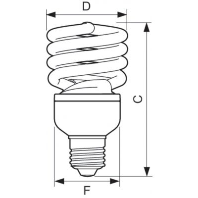 EconomyTwister 23W WW E27 220-240V 1PF/6 Świetlówka kompaktowa zintegrowana (871829121717600)