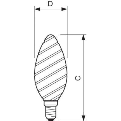 Żarówka LEDCandle ND 2-25W ST35 E14 827 CL indeks wycofany PHILIPS (929001238502)